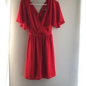 ASOS flutter sleeve crossover mini dress